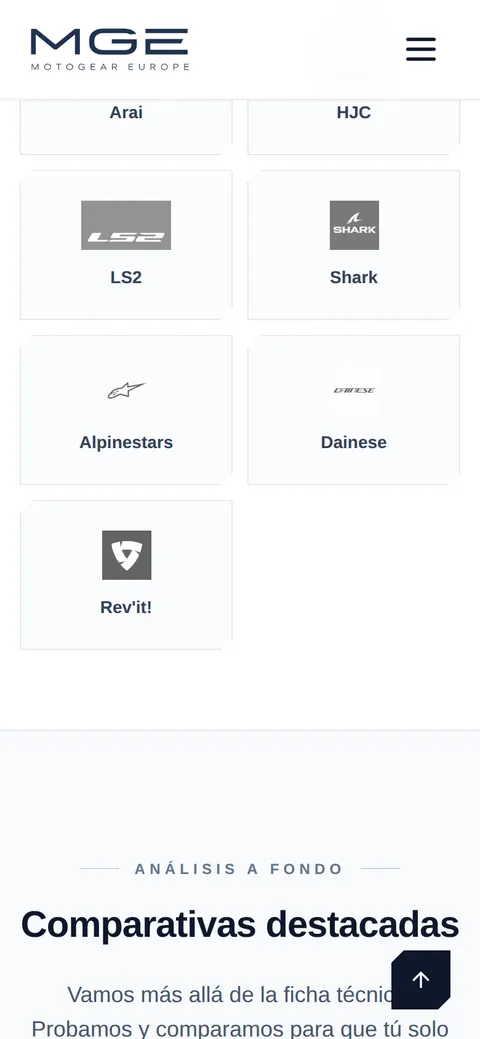 MotoGear Europe en móvil: más contenido